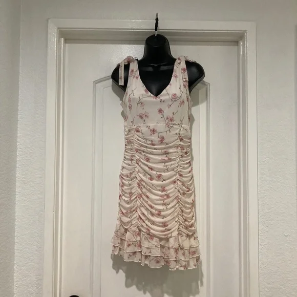 Sweet Storm / Nordstrom's | Dresses | Cream Dress With Pink Flowers Size L  Juniors From Sweet Storm Nordstroms | Poshmark